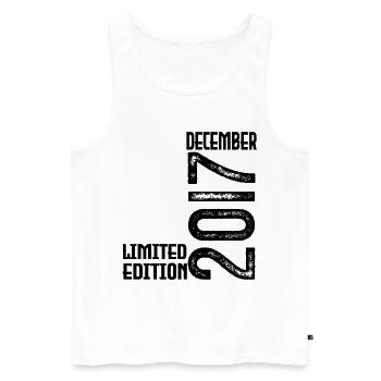 Birthday Gift December 2017. December 2017. - Men's Premium Organic Tank Top - white - Front - Michal (187cm)
