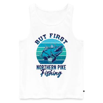 Fisherman Fisherman Fisherman Nordic Pike - Men's Premium Organic Tank Top - white - Front - Michal (187cm)