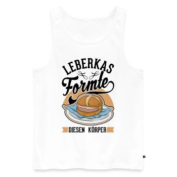 Leberkas formte diesen Körper Leberkäse - Männer Premium Bio Tank Top - Weiß - Vorne - Michal (187cm)