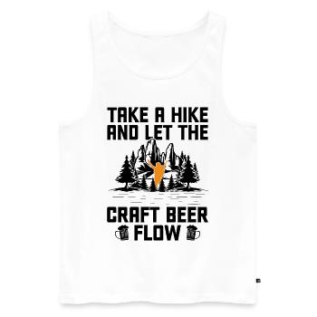 Wandern Natur Trekking Bergsteigen Wanderer Outdoo - Männer Premium Bio Tank Top - Weiß - Vorne - Michal (187cm)
