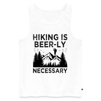Wandern Natur Trekking Bergsteigen Wanderer Outdoo - Männer Premium Bio Tank Top - Weiß - Vorne - Michal (187cm)