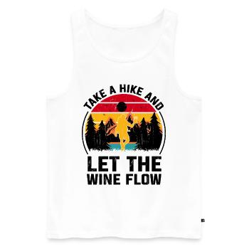 Wandern Natur Bergsteigen Trekking Outdoor Wandern - Männer Premium Bio Tank Top - Weiß - Vorne - Michal (187cm)