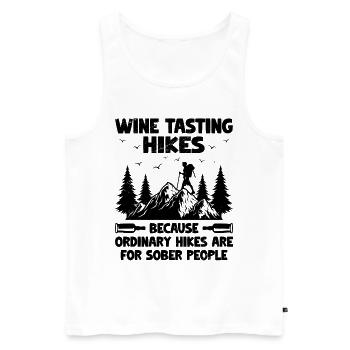 Hiking Nature Mountaineering Trekking Outdoor Hike - Men's Premium Organic Tank Top - white - Front - Michal (187cm)