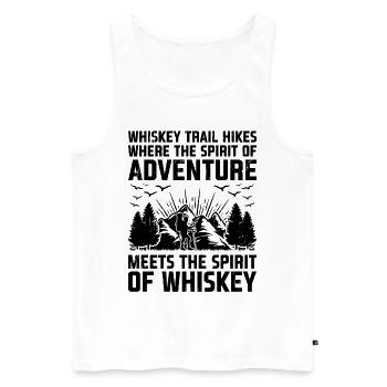 Wandern Natur Bergsteigen Trekking Outdoor Wandern - Männer Premium Bio Tank Top - Weiß - Vorne - Michal (187cm)