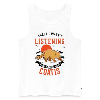 Coati Gift Proboscis Bear Coati - Men's Premium Organic Tank Top - white - Front - AI Model Male 178 light (178cm)