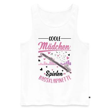 Coole Mädchen spielen Bassklarinette - Männer Premium Bio Tank Top - Weiß - Vorne - Michal (187cm)