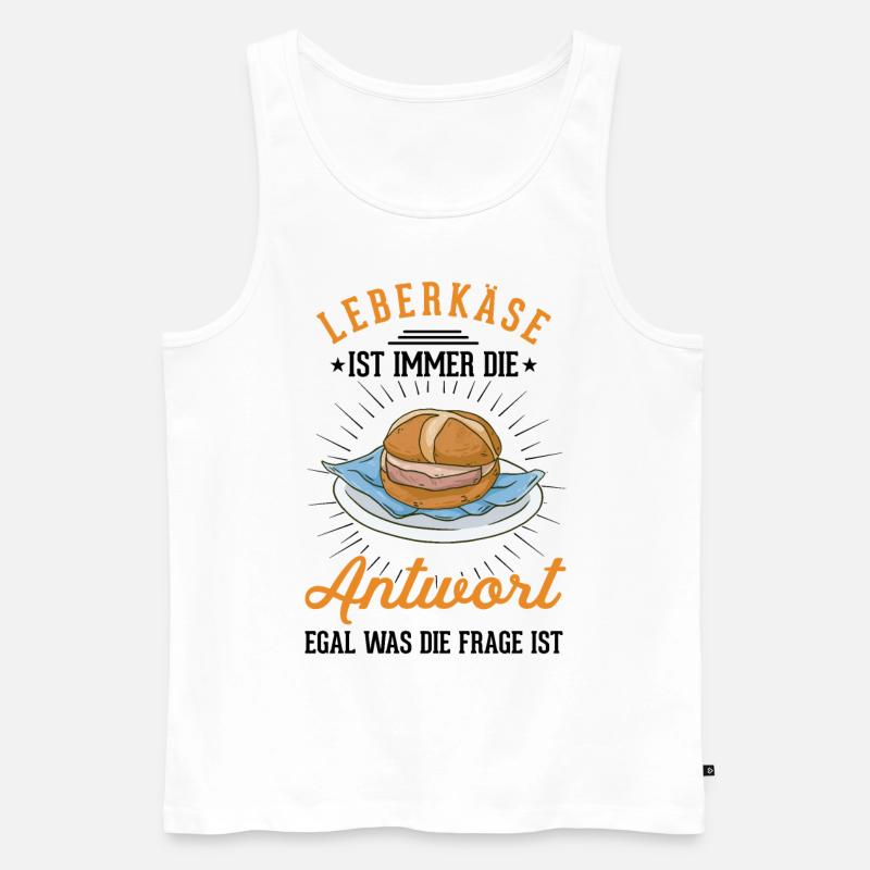 Leberkas Leberkäse Fleischkäse - Männer Premium Bio Tank Top - Weiß