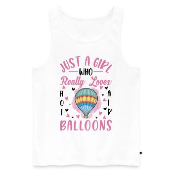Montgolfière Fille Vol en montgolfière - Débardeur bio Premium Homme - blanc - Devant - Michal (187cm)
