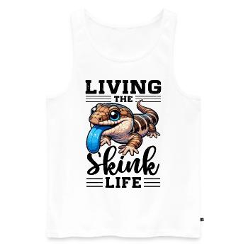 Lizard Collector Reptile Lover - Men's Premium Organic Tank Top - white - Front - AI Model Male 178 light (178cm)