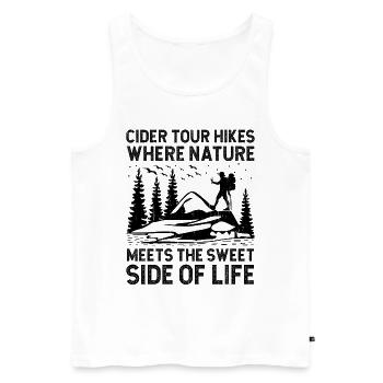 iking Outdoor Nature Hiker Trekking Mountaineering - Men's Premium Organic Tank Top - white - Front - Michal (187cm)