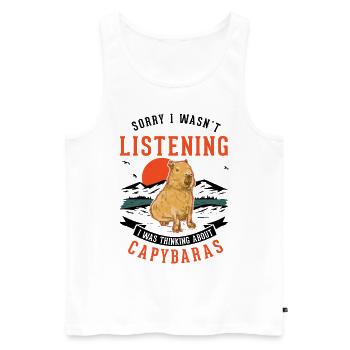 Capybara Gift Capibara Capybara - Men's Premium Organic Tank Top - white - Front - AI Model Male 178 light (178cm)