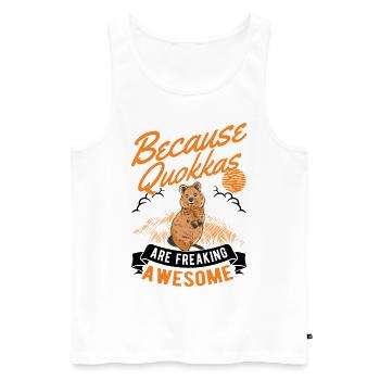 Quokka Gift Kangourou à queue courte - Débardeur bio Premium Homme - blanc - Devant - Michal (187cm)