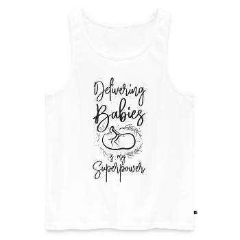 LD Labour And Delivery Nurse - Men's Premium Organic Tank Top - white - Front - Michal (187cm)