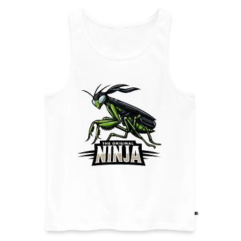 Insecte Entomologiste Entomologie Mante religieuse - Débardeur bio Premium Homme - blanc - Devant - Michal (187cm)