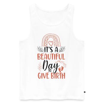 LD Labour And Delivery Nurse - Men's Premium Organic Tank Top - white - Front - Michal (187cm)