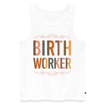 LD Labour And Delivery Nurse - Men's Premium Organic Tank Top - white - Front - Michal (187cm)