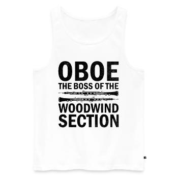 Oboe Player Oboe Basoonist Marching Band Instrumen - Men's Premium Organic Tank Top - white - Front - Michal (187cm)