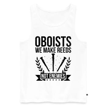 Oboe Player Oboe Basoonist Marching Band Instrumen - Men's Premium Organic Tank Top - white - Front - Michal (187cm)