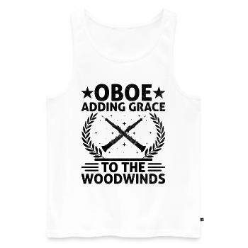 Oboe Player Oboe Basoonist Marching Band Instrumen - Men's Premium Organic Tank Top - white - Front - Michal (187cm)