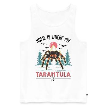 Zuhause ist wo meine Tarantel ist - Männer Premium Bio Tank Top - Weiß - Vorne - Michal (187cm)