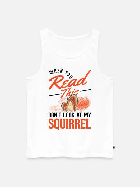 Squirrel Gift Grey Squirrel - Men's Premium Organic Tank Top - white