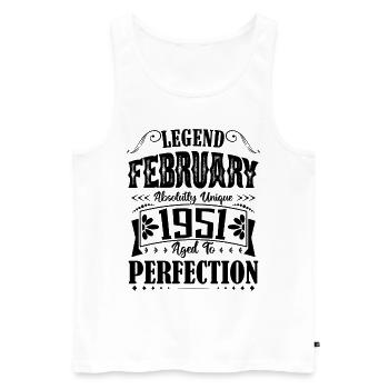 February 1951. February 1951 Birthday Gift. - Men's Premium Organic Tank Top - white - Front - Michal (187cm)