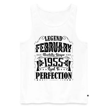 February 1955. February 1955 Birthday Gift. - Men's Premium Organic Tank Top - white - Front - Michal (187cm)