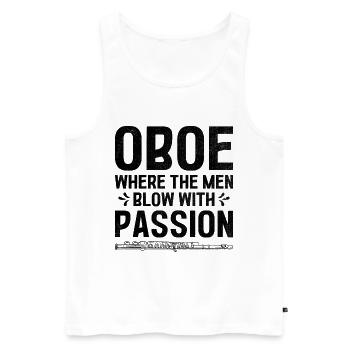 Oboist Oboe Basoonist Marching Band Instrumen - Männer Premium Bio Tank Top - Weiß - Vorne - Michal (187cm)