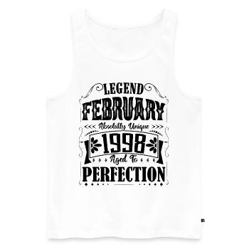 February 1998. February 1998 Birthday Gift. - Men's Premium Organic Tank Top - white - Front - Michal (187cm)