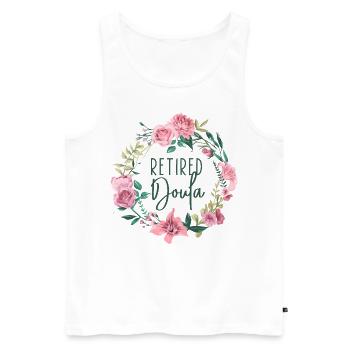Doula Birth Worker Retirement - Männer Premium Bio Tank Top - Weiß - Vorne - Michal (187cm)