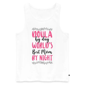 Doula Birth Worker Doula By Day - Men's Premium Organic Tank Top - white - Front - Michal (187cm)