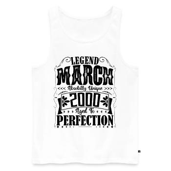 March 2000. March 2000 Birthday Gift. March. - Men's Premium Organic Tank Top - white - Front - Michal (187cm)