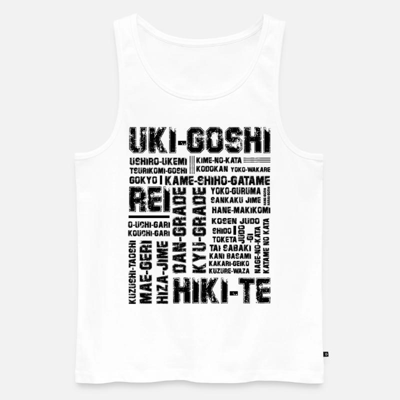 Judo - Männer Premium Bio Tank Top - Weiß