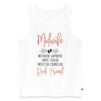 Nurse Midwife Birth Worker Midwife - Men's Premium Organic Tank Top - white - Front - Michal (187cm)