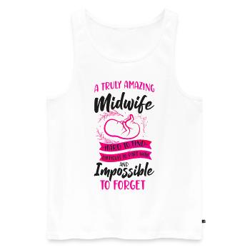 Nurse Midwife Birth Worker A Truly - Men's Premium Organic Tank Top - white - Front - Michal (187cm)
