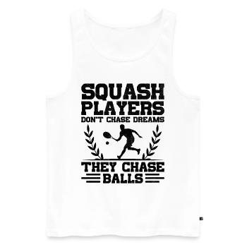 Joueur de squash Joueur de squash Joueur de tennis Raquetball Spor - Débardeur bio Premium Homme - blanc - Devant - Michal (187cm)