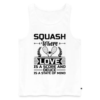 Squashspieler Squash Tennisspieler Raquetball Spor - Männer Premium Bio Tank Top - Weiß - Vorne - Michal (187cm)