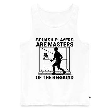 Squashspieler Squash-Tennisspieler Raquetball-Spor - Männer Premium Bio Tank Top - Weiß - Vorne - Michal (187cm)