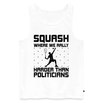 Joueur de squash Joueur de squash Joueur de tennis Raquetball Spor - Débardeur bio Premium Homme - blanc - Devant - Michal (187cm)