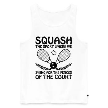 Joueur de squash Joueur de squash Joueur de tennis Raquetball Spor - Débardeur bio Premium Homme - blanc - Devant - Michal (187cm)