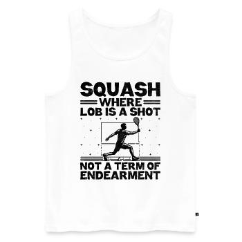 Squash Player Squash Tennis Player Raquetball Spor - Men's Premium Organic Tank Top - white - Front - AI Model Male 178 light (178cm)