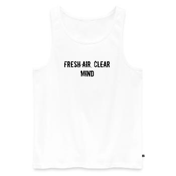 Randonnée - De l’air frais, l’ clair - Débardeur bio Premium Homme - blanc - Devant - AI Model Male 178 light (178cm)