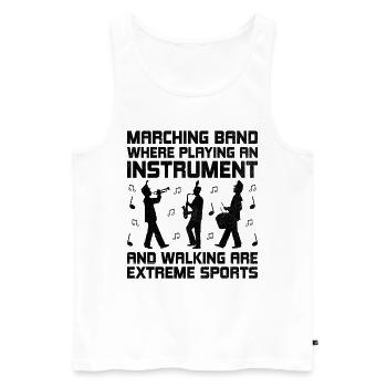 Marching Band Sayings Funny Marching Instruments - Men's Premium Organic Tank Top - white - Front - Michal (187cm)