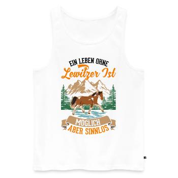Ein Leben ohne Lewitzer ist möglich Aber sinnlos - Männer Premium Bio Tank Top - Weiß - Vorne - Michal (187cm)