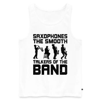 Marching Band Sayings Funny Marching Instruments - Men's Premium Organic Tank Top - white - Front - Michal (187cm)