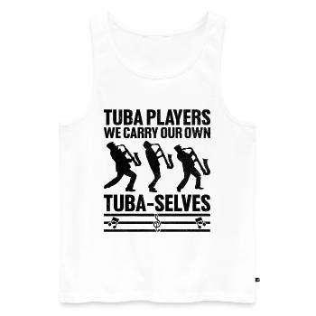 Marching Band Sayings Funny Marching Instruments - Men's Premium Organic Tank Top - white - Front - Michal (187cm)