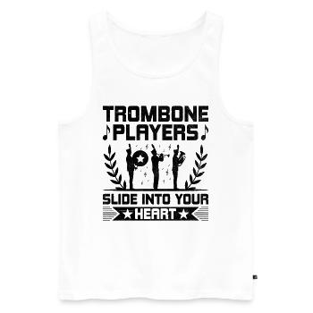 Marching Band Sayings Funny Marching Instruments - Men's Premium Organic Tank Top - white - Front - Michal (187cm)