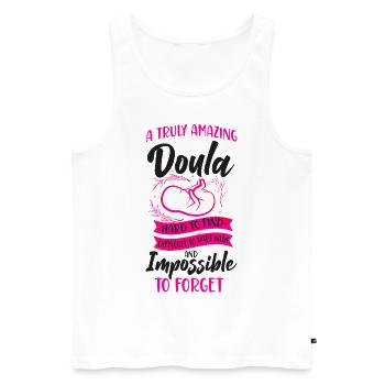Doula Birth Worker A Truly Amazing - Men's Premium Organic Tank Top - white - Front - Michal (187cm)