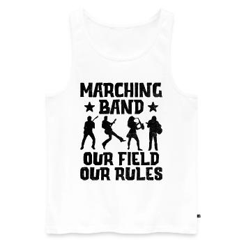 Marching Band Sayings Funny Marching Instruments - Men's Premium Organic Tank Top - white - Front - Michal (187cm)