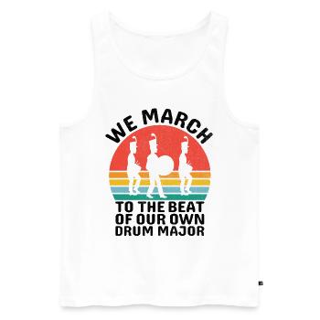 Blaskapelle Sprüche Lustige Marschinstrumente - Männer Premium Bio Tank Top - Weiß - Vorne - Michal (187cm)